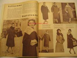 Kotiliesi 1959 nr 22, tarkastelijan joulukiireet, takka luo viihtyisyyttä, isoäiti muuttaa meille, takkimuoti 1959