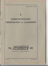 Sähkökoneiden yhdistelmät ja lajimerkit   tuote-esite 1938