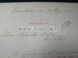 Tavastehus 30.5.1890 - dokument, asiakirja