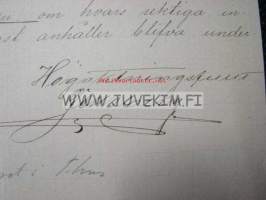 Tavastehus 30.5.1890 - dokument, asiakirja