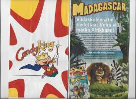 Candy King / Madagascar  - tyhjä käyttämätön karamellipussi   tuotepakkaus