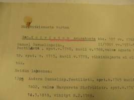 Sukututkimusta varten entinen Koiviston seurakunta kks 107 vv. 1762-1774 Samuel Samuelinpoika, Pentilästä... -19 sivua sukuluetteloita