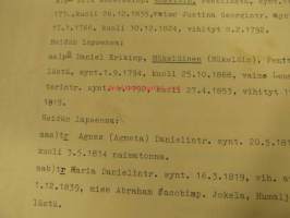 Sukututkimusta varten entinen Koiviston seurakunta kks 107 vv. 1762-1774 Samuel Samuelinpoika, Pentilästä... -19 sivua sukuluetteloita