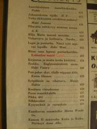 Kotiliesi 1950 nr 12 Kansikuva Martta Wendelin - Juhannus, Virkarouva ja kotirouva, Piha-aita esittäytyy monessa asussa, Paras mansikkahillo, Ajankuvaa 1950, ym.