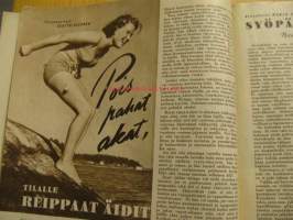 Kotiliesi 1950 nr 12 Kansikuva Martta Wendelin - Juhannus, Virkarouva ja kotirouva, Piha-aita esittäytyy monessa asussa, Paras mansikkahillo, Ajankuvaa 1950, ym.