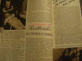 Kotiliesi 1950 nr 6 (Kansi Martta Wendelin, tyttö ja pajunkissat), Kohtusyöpä, Mandi Hannula 70 vuotta, Ajankuvaa kevät 1950, Varo ja varoita lapsia...