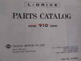 Nissan model 910 series L-Drive Dec. 1984 issue Parts Catalog -varaosaluettelo