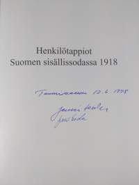 Henkilötappiot Suomen sisällisodassa 1918 (signeerattu)