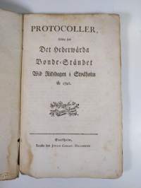 Protocoller hållna hos det hedervärda Bonde-Ståndet wid Riksdagen i Stockholm år 1786