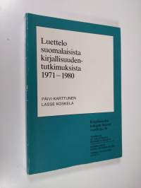Luettelo suomalaisista kirjallisuudentutkimuksista 1971-1980