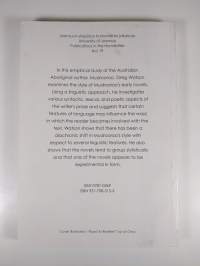 Doin&#039; Mudrooroo - Elements of Style and Involvement in the Early Prose Fiction of Mudrooroo (tekijän omiste)