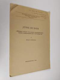 Jöns Budde : föredrag hållet vid finska vetenskaps-societetens sammanträde den 18 september 1944 (tekijän omiste)