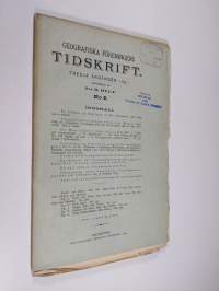 Geografiska föreningens tidskrift 1891 : tredje årgången N:o 6