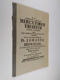 Mercatorem eruditum : Tutkielma oppineesta kauppiaasta : 1742