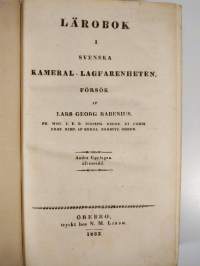Lärobok i svenska kameral-lagfarenheten : försök
