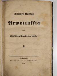 Suomen kansan arwoituksia : ynnä 135 Wiron arwoituksen kanssa