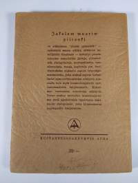 Jakalam muarim piironki ynnä muita esitystaiteilijain ja harrastelijain ohjelmistoon sopivia humoreskeja, murrepakinoita, yksinpuheluja, kuvaelma, runoja, kuplett...