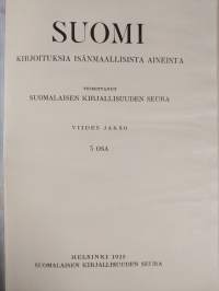 Suomi : kirjoituksia isänmaallisista aineista, viides jakso 5. osa