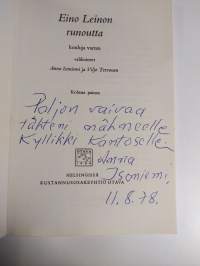 Eino Leinon runoutta kouluja varten (signeerattu)