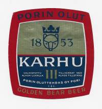 Karhu III olut -  olutetiketti