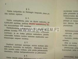 Emissioniosakeyhtiön Yhtiöjärjestys 1919