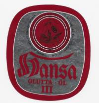 Hansa III Olutta   - olutetiketti