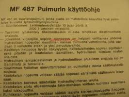 Massey-Ferguson 487 puimurin - leikkuupuimuri käyttöohjekirja