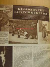 Seura 1956 nr 13-14, kuolonhyppy talvisirkuksessa (Fritz Henneman), Kauko Jousanen, Merenkurkku, erikoisreportaasi kalpea kolari katoilla