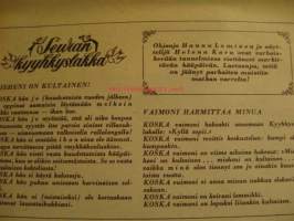 Seura 1956 nr 13-14, kuolonhyppy talvisirkuksessa (Fritz Henneman), Kauko Jousanen, Merenkurkku, erikoisreportaasi kalpea kolari katoilla