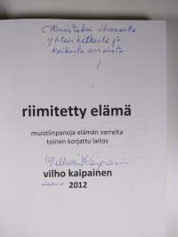 Riimitetty elämä : muistiinpanoja elämän varrelta (signeerattu)