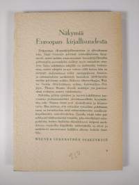 Näkymiä Euroopan kirjallisuudesta