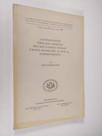 Affassungen uber die sendung des deutschen volkes um die wende des 18. und 19. jahrhunderts