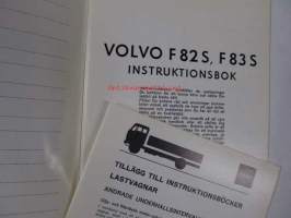 Volvo F 82S - F 83S instruktionsbok -käyttöohjekirja ruotsiksi