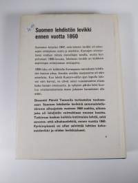 Suomen lehdistön levikki ennen vuotta 1860