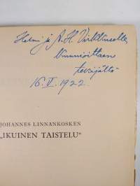 Johannes Linnankosken Ikuinen taistelu : kirjallis-historiallinen tutkimus (tekijän omiste)