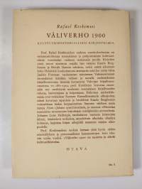 Väliverho 1900 : kulttuurihistoriallisia kirjoitelmia