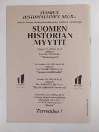 Suomen historiallinen seura : jäsenlehti 2/1992