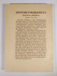 Historiankirjoitus : kehityksen pääpiirteet