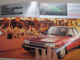 Toyota Carina II 1986 -myyntiesite / sales brochure