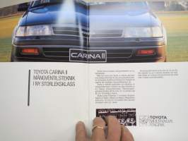 Toyota Carina II 1988 -myyntiesite, ruotsinkielinen / sales brochure