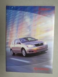 Toyota Corolla 2001 -myyntiesite / sales brochure
