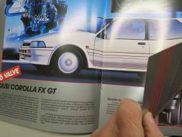 Toyota Corolla 12 / 16 Valve 1986 -myyntiesite /sales brochure