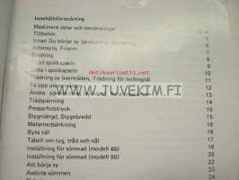 Husqvarna Ompelukone Malli 55 ja 65 Modell 55 och 65 symaskin -käyttöohjekirja suomeksi ja ruotsiksi