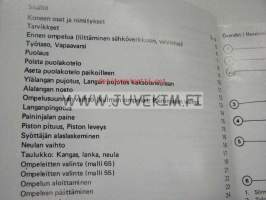 Husqvarna Ompelukone Malli 55 ja 65 Modell 55 och 65 symaskin -käyttöohjekirja suomeksi ja ruotsiksi