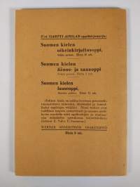 Suomenkielen äänne- ja sanaoppi : oppikoulujen ja seminaarien tarpeeksi