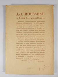 J.-J. Rousseau ja hänen kasvatusaatteensa