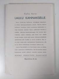 Laulu Kannakselle : runoja (signeerattu)