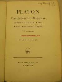 Platon - Fem dialoger i folkupplaga