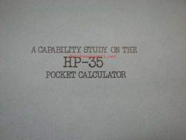 Hewlett-Packard HP-35 taskukalkylaattori -myyntiesitekansio