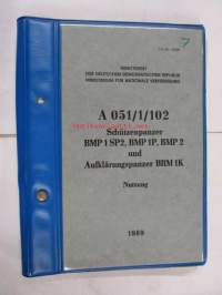 Schützenpanzerwagen BMP 1SP2, BMP 1P, BMP 2 und Aufklärungspanzer BRM 1 Nutzung -panssarivaunu tekniset tiedot ja käyttöohjeet